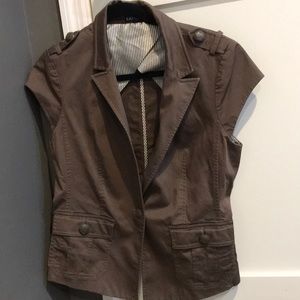 Express short sleeve blazer with pockets